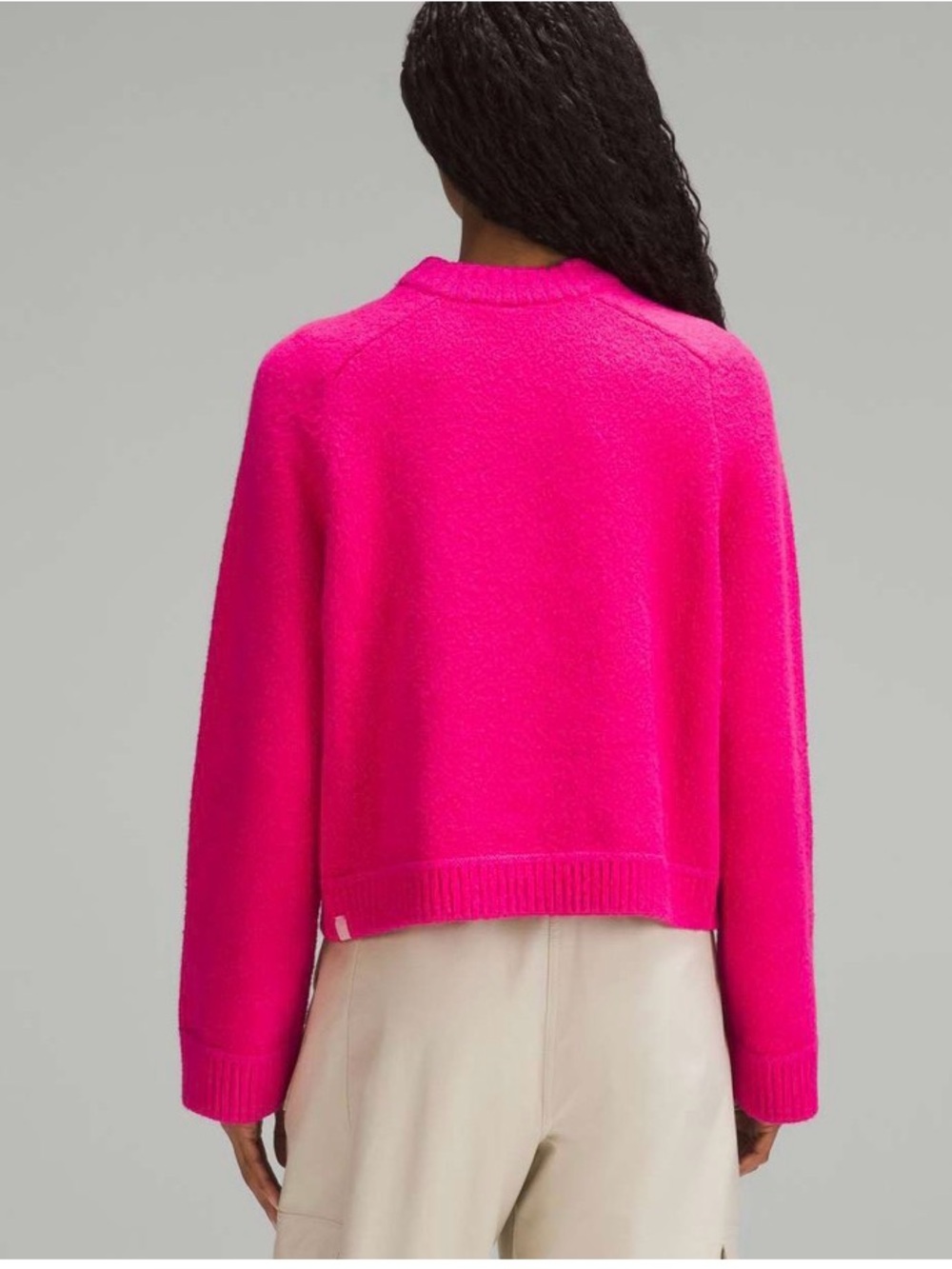 Lululemon Brushed Cotton Merino Blend Crewneck Sonic Pink! - Picture 12 of 15